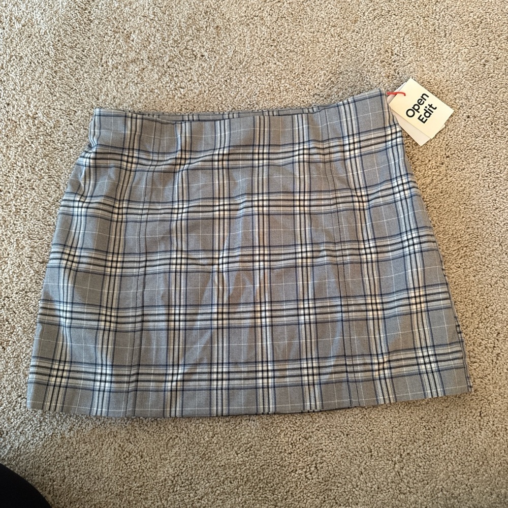 Gray Plaid Women's Skirt